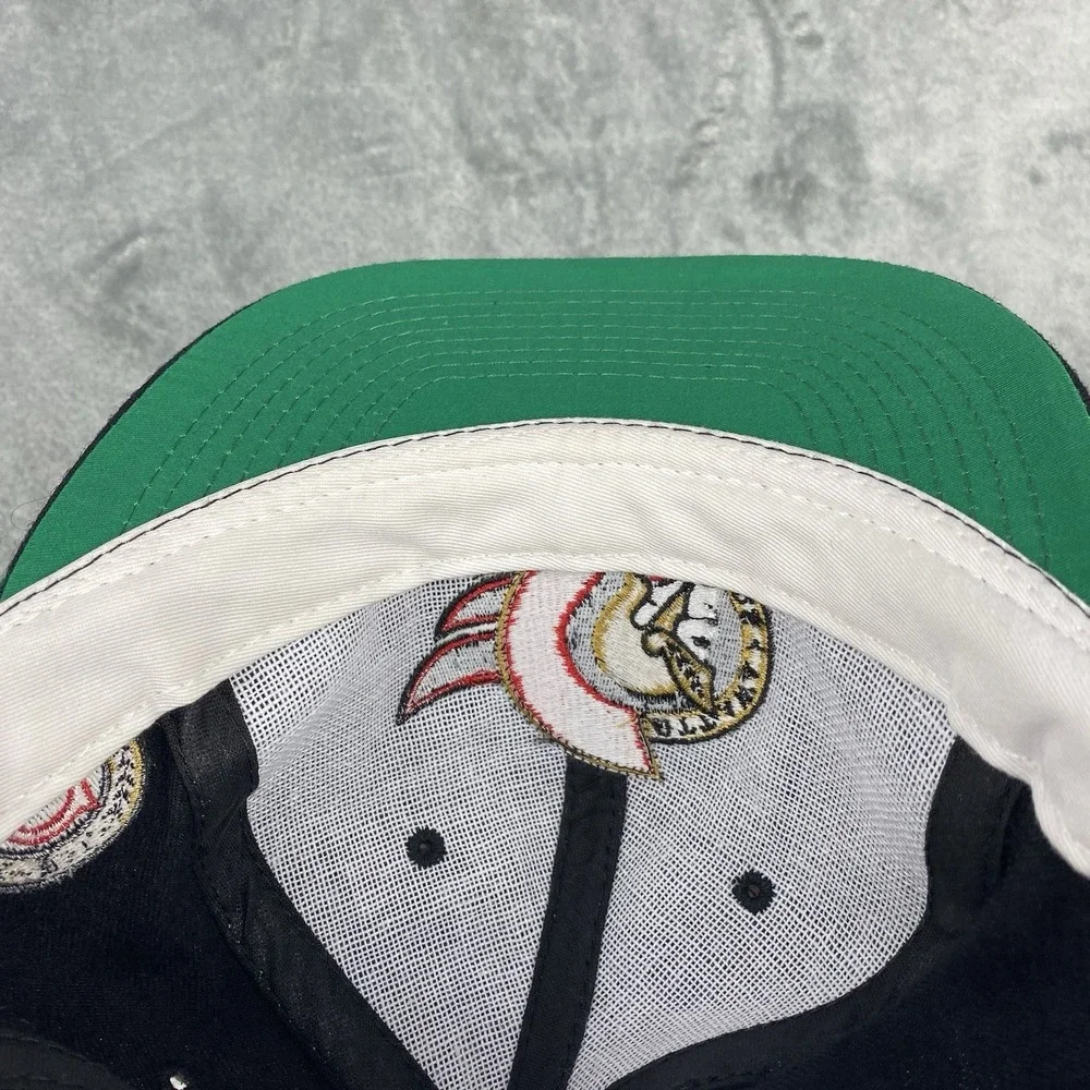 Vintage Ottawa Senators Hat Black Snapback‎ Blockhead Side Logo NHL Cap 90s
